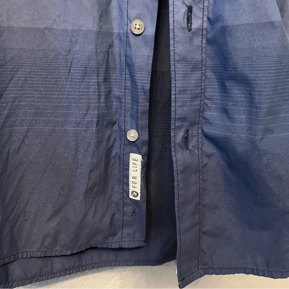 Marmot men’s shirt size Large blue ombre short sleeve button down outdoor hiking - Picture 4 of 10
